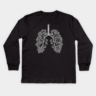 Lung Anatomy / Cancer Awareness 20 Kids Long Sleeve T-Shirt
